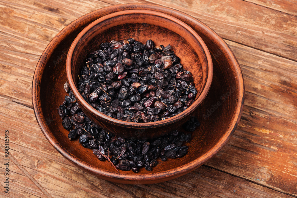 Berries of dried barberry