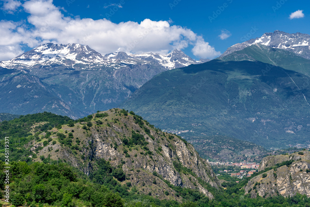 Mountain landscape in the Susa valley, Piedmont