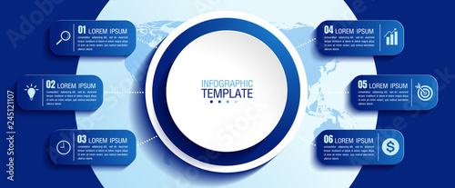 infographics business chart design template. You can place relevant content in the area, vector illustration.