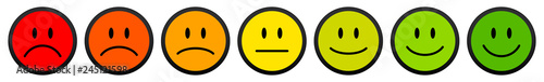 7 Mood Faces Color/Black