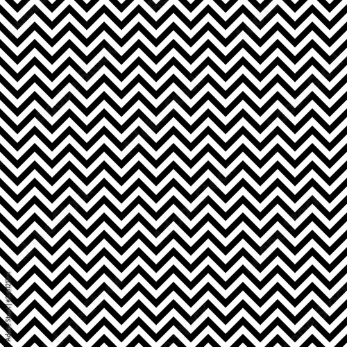 Retro Seamless Pattern Chevron Black/White Little