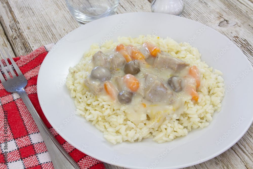 blanquette de veau et riz