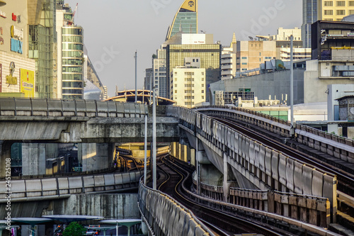 Railway of BTS sky train mass transit system