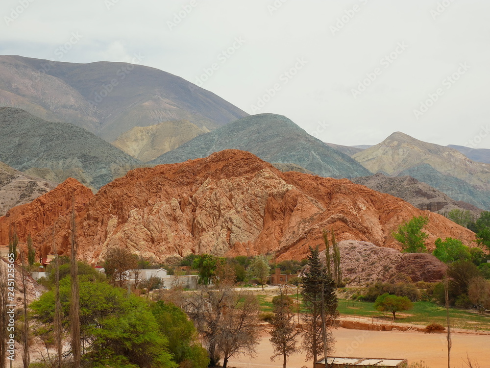 Red rocks at Purmamarca, Argentina