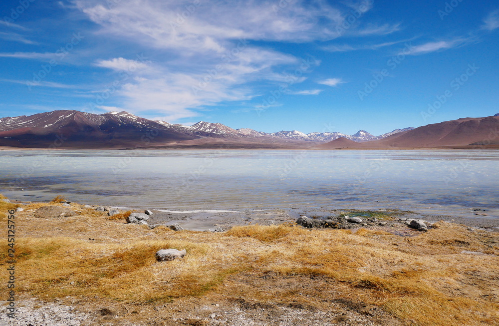 White lagoon in Bolivia