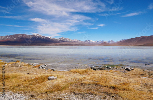 Obraz na płótnie White lagoon in Bolivia w salonie