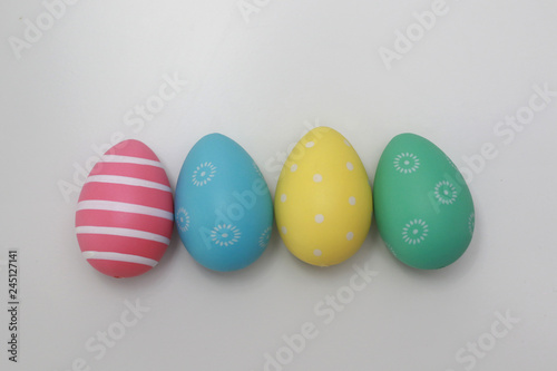 easter eggs isolated on white background