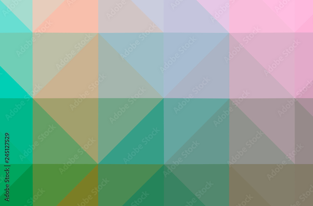 Obraz premium Illustration of abstract Green horizontal low poly background. Beautiful polygon design pattern.