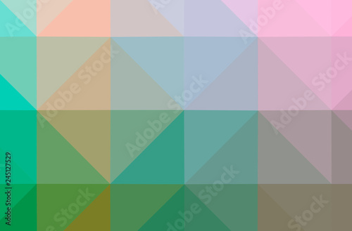 Illustration of abstract Green horizontal low poly background. Beautiful polygon design pattern.