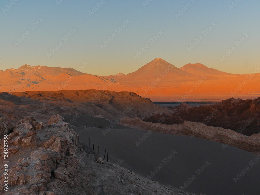 Rock formations in the desert of Atacama