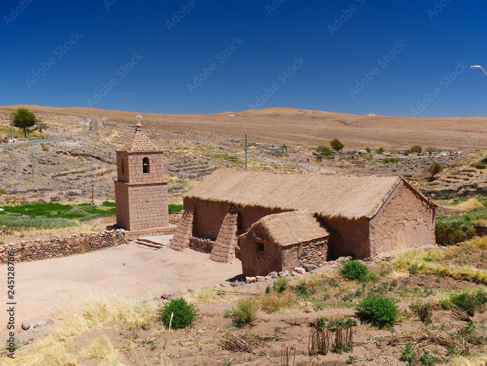 Socaire church. Desert of Atacama, Chile.