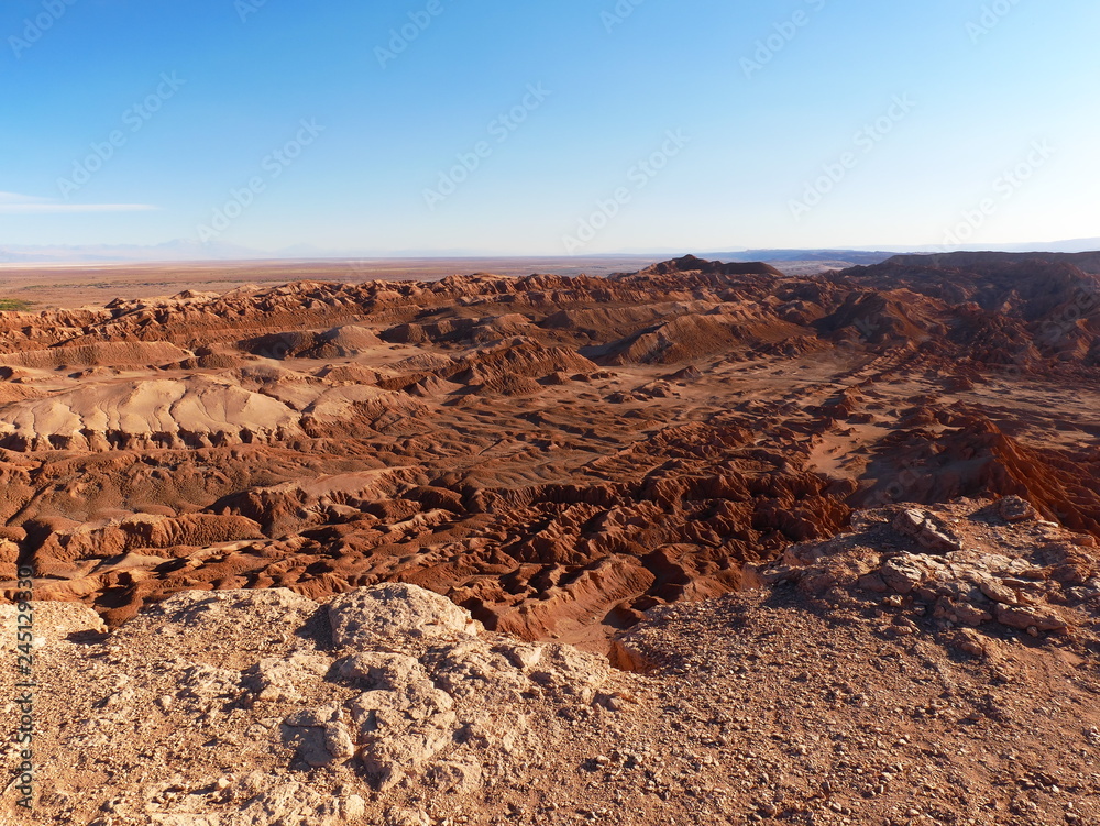 Rock formations in the desert of Atacama