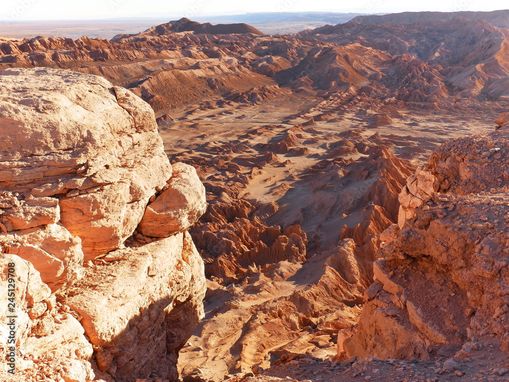 Rock formations in the desert of Atacama