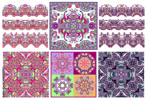 set of circle lace and bandanna design