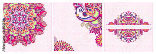 set of ornamental decorative template