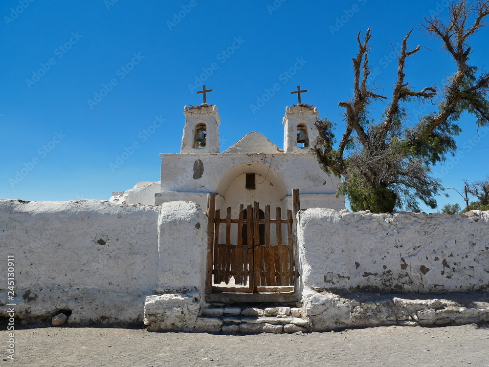 The church of Chiu Chiu in the desert of Atacama, Chile.