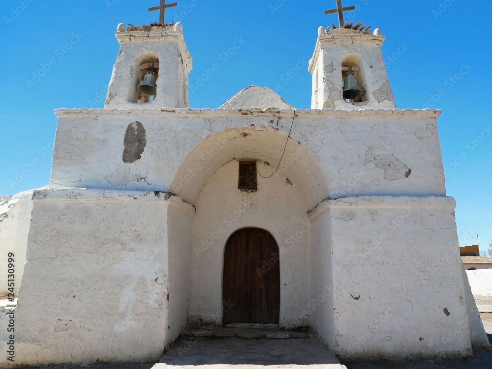 The church of Chiu Chiu in the desert of Atacama, Chile.