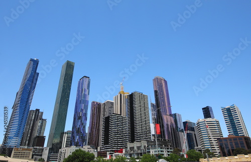 Skyscraper apartment cityscape Melbourne Australia © tktktk
