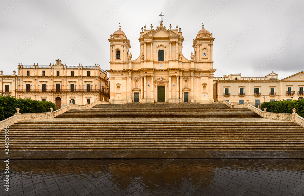 The architectural ensemble of the Central square of Noto, Sicily, Italy.