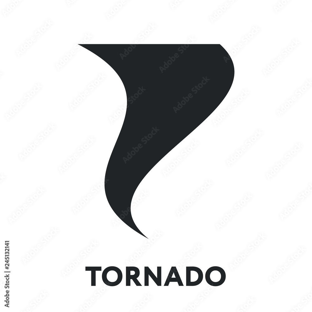Tornado Cyclone Hurricane Twister Typhoon. Vector Flat Line Stroke Icon ...