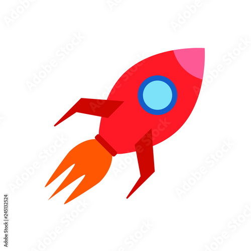Rocket in a flat style.