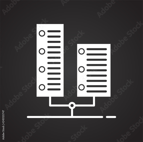 Data analysys icon on black background for graphic and web design, Modern simple vector sign. Internet concept. Trendy symbol for website design web button or mobile app photo