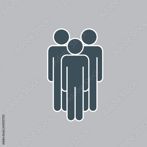 Set of Icon in flat style isolated on grey background. Vector People.