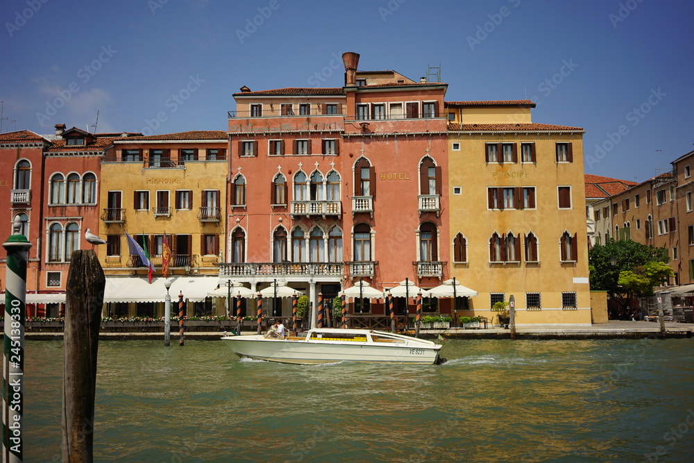 Venedig Venice Kanal Boot Hotel