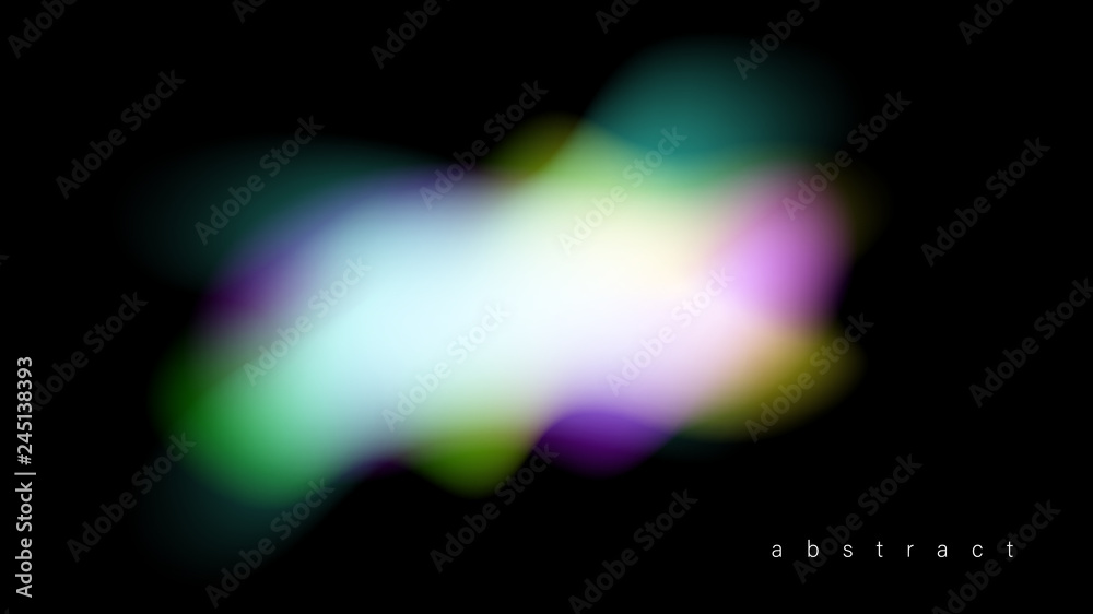 Liquid Abstract Gradients. Fluid Colorful Shape Isolated On Black Background. Colored Energy Power Futuristic Plasma. Vector Illustration, Eps 10.