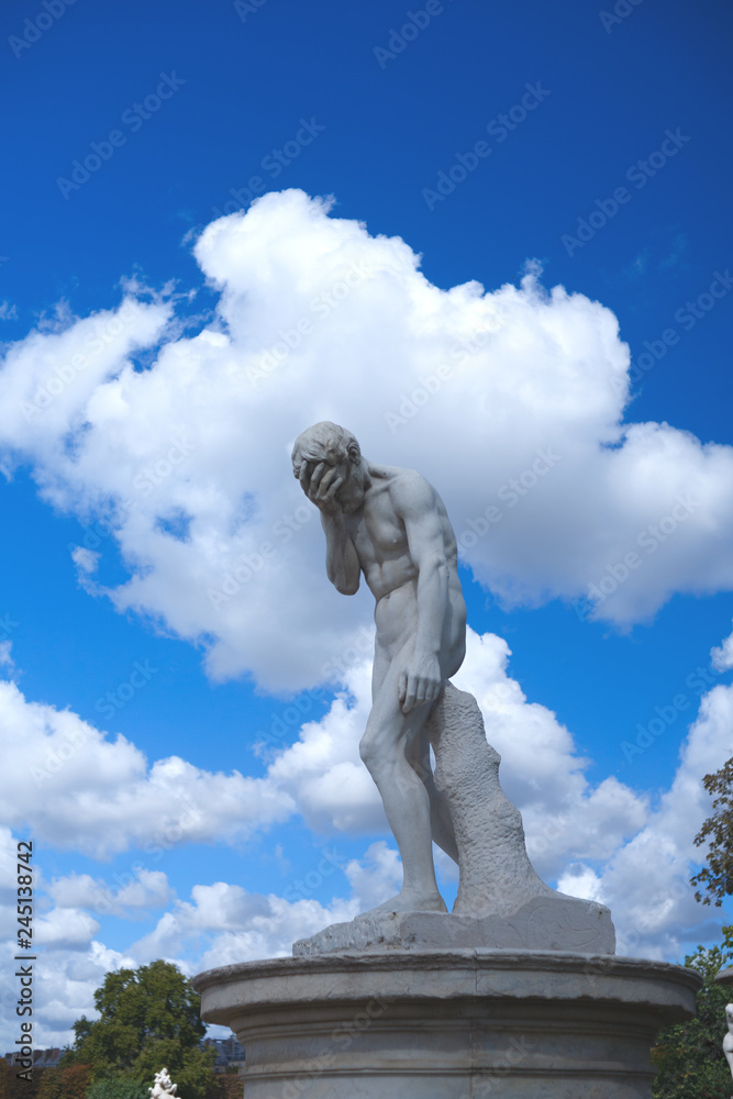 The ancient Sculpture in Jardin des Tuileries, Tuileries Garden Paris France