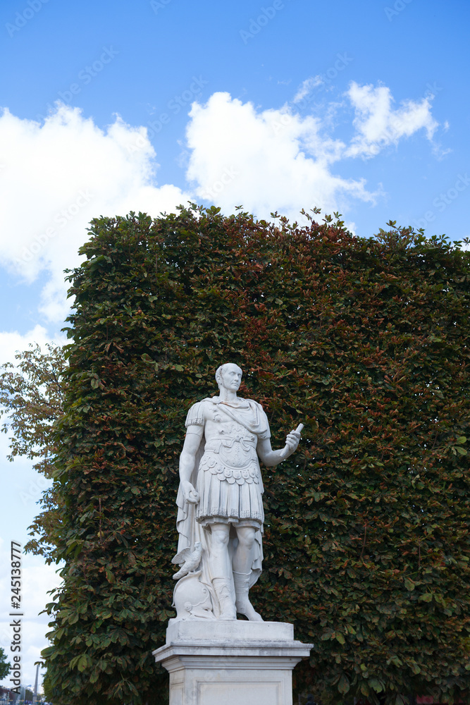 Statue of Gaius Julius Caesar, Roman Emperor in Tuileries Park