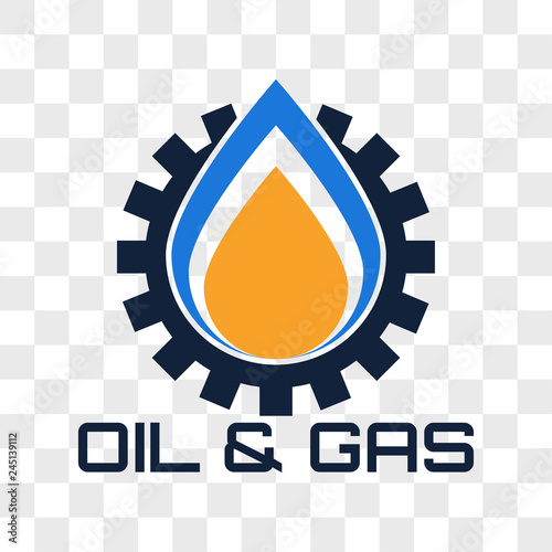 oil and gas logo isolated on transparent background. vector illustration