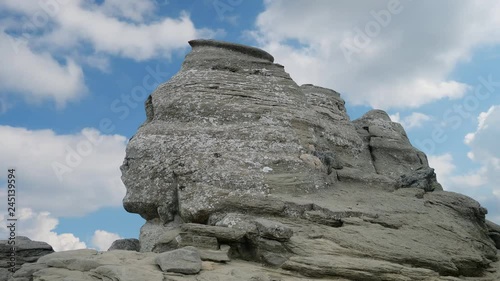 The Sphinx Rock (Sfinxul) in Bucegi Mountains, Romania photo