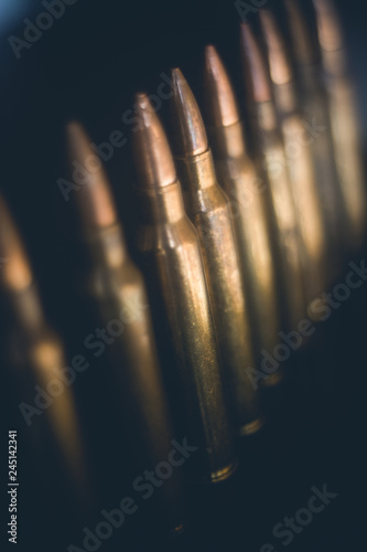 bullets on black background