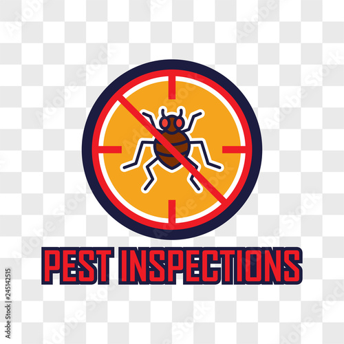 pest control logo isolated on transparent background. vector illustration