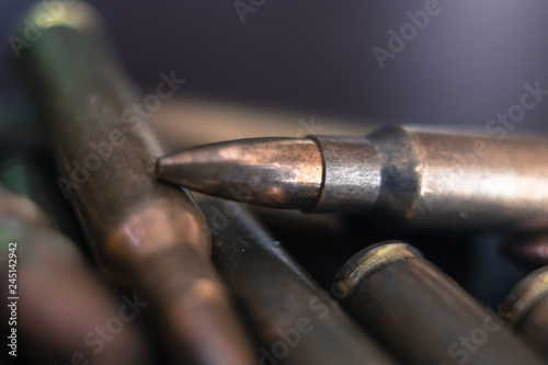 bullets on black background