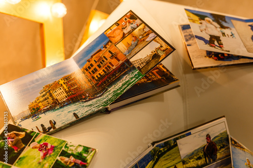 Album with photos of travel and vintage