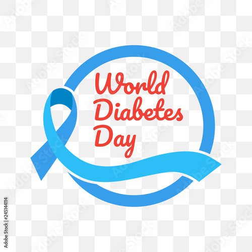 world diabetes day isolated on transparent background. vector illustration