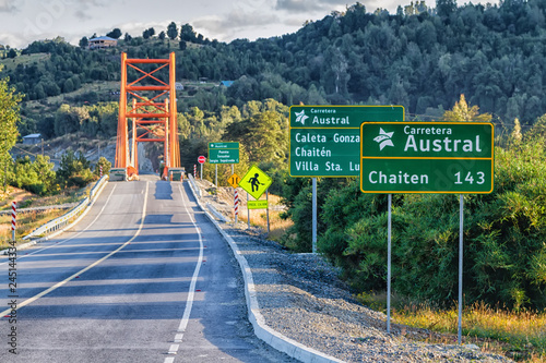 Scenic road on Chilean Carretera Austral. Patagonia, Chile