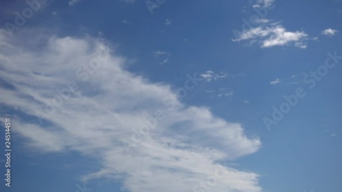 Clouds Disappearing To Blue Background Timelapse photo