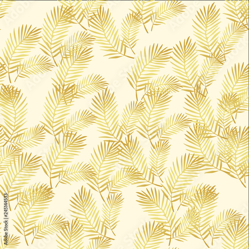 golden palm leaf illustration