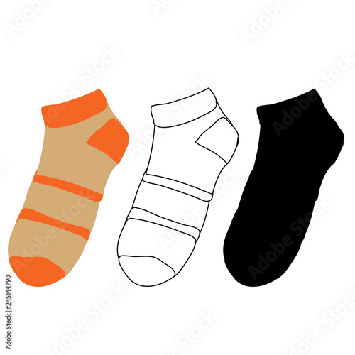 isolated, sock striped