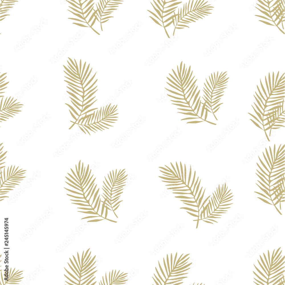 golden palm leaf illustration