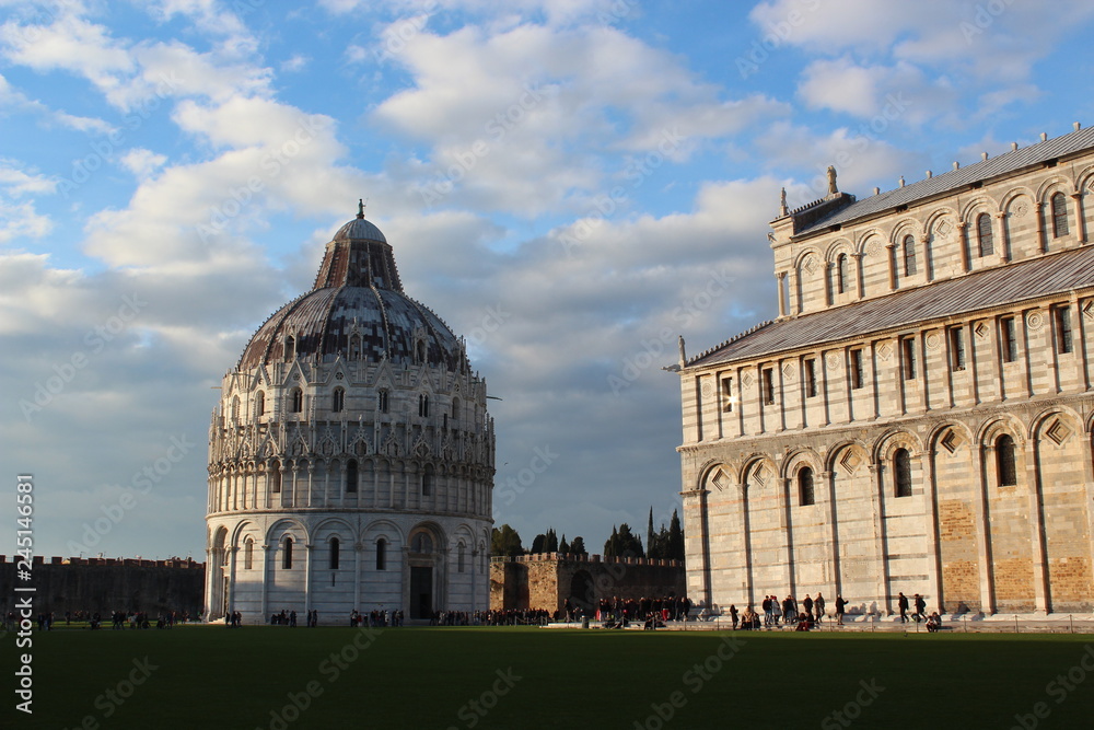 leaning towers and churches of pisa
