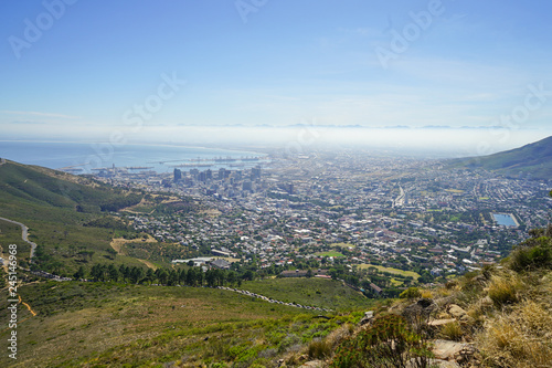 Large View Lion's Head Cape Town Sky Sea Mountain