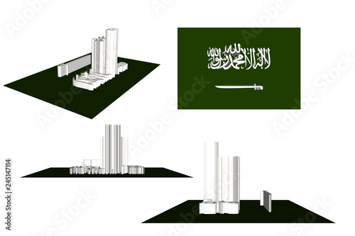 flag saudi illustration