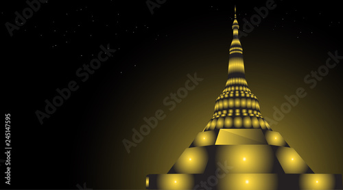 Vector Temple in Thailand