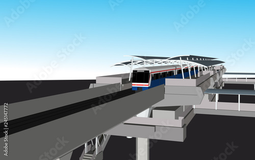 Train bts bangkok thailand