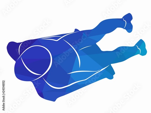 illustration skeleton rider , vector draw