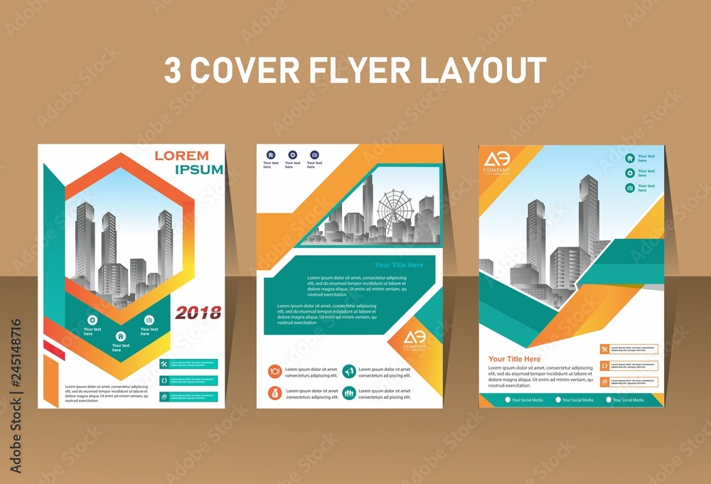 modern cover, brochure, layout for annual report with city background modern cover, brochure, layout for annual report with city background